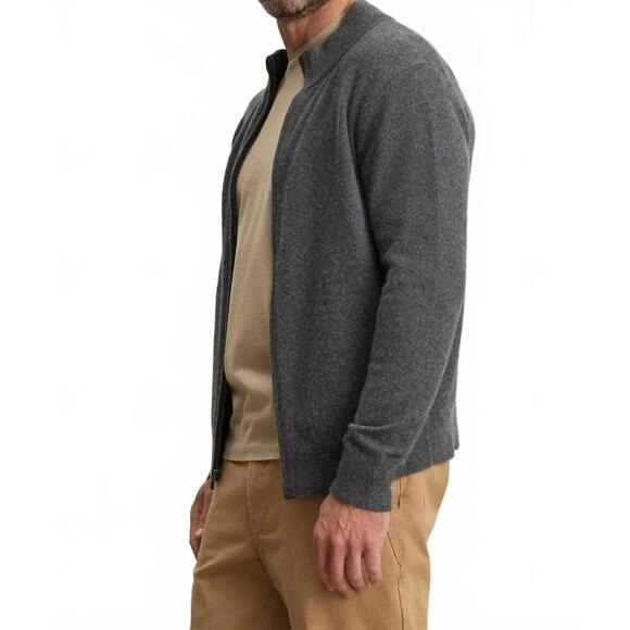 NEW VELVET BY GRAHAM & SPENCER dallen zip-up sweater in storm